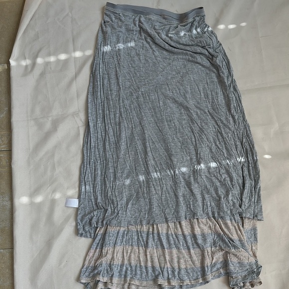 Tart Collection Light Gray Striped Long Maxi Skirt - Picture 8 of 12